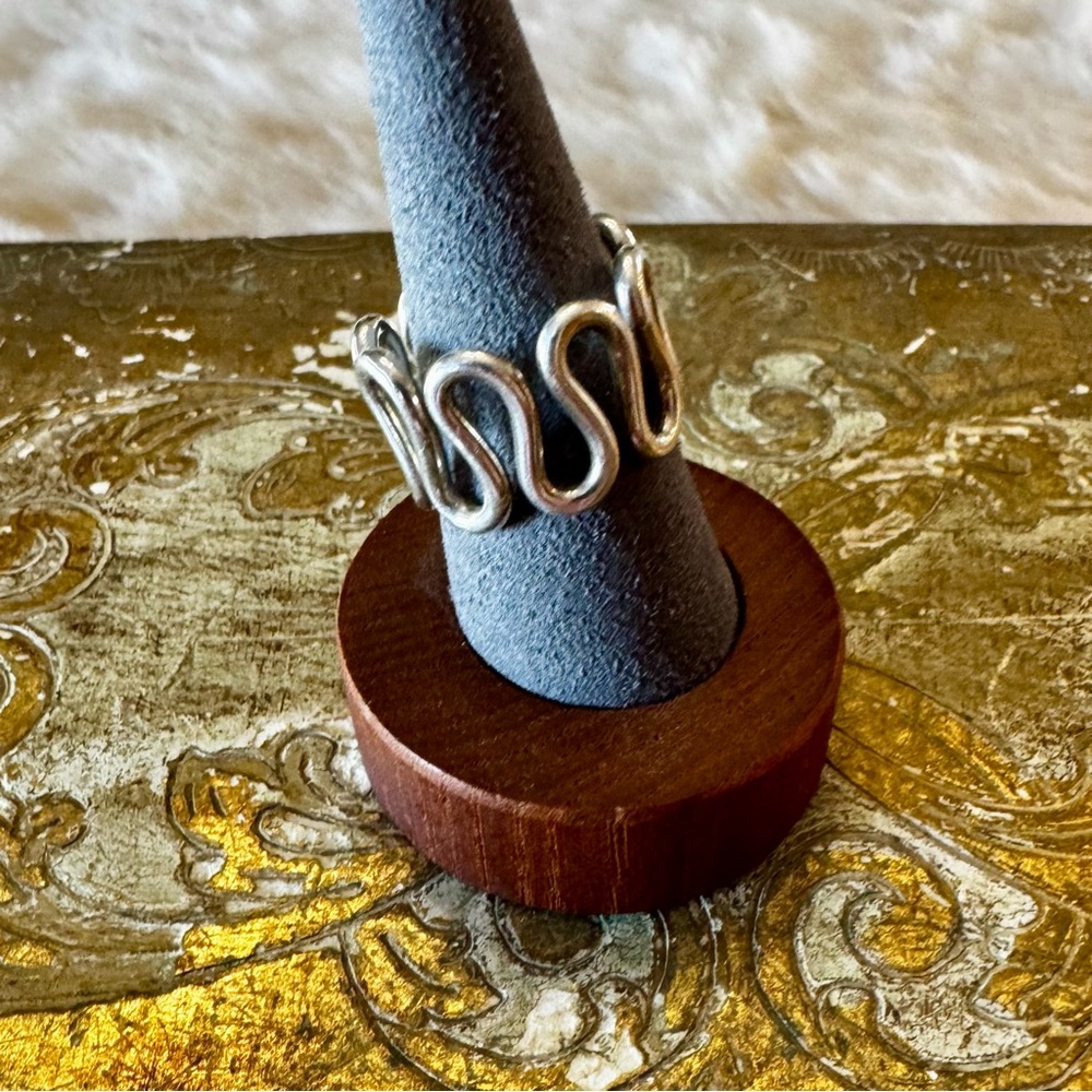 EUC Reveka Rose sterling silver Wiggle ring 6-6.25 - Picture 6 of 11